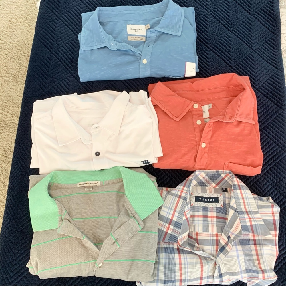 💜 Bundle of Men’s short sleeve collared shirts XL